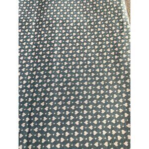 Blue & White Heart Pattern Cotton Fabric 1/2 Yard 44" Wide Sewing Crafting
